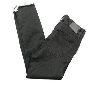 Madewell jeans 10" high rise skinny black raw hem 27